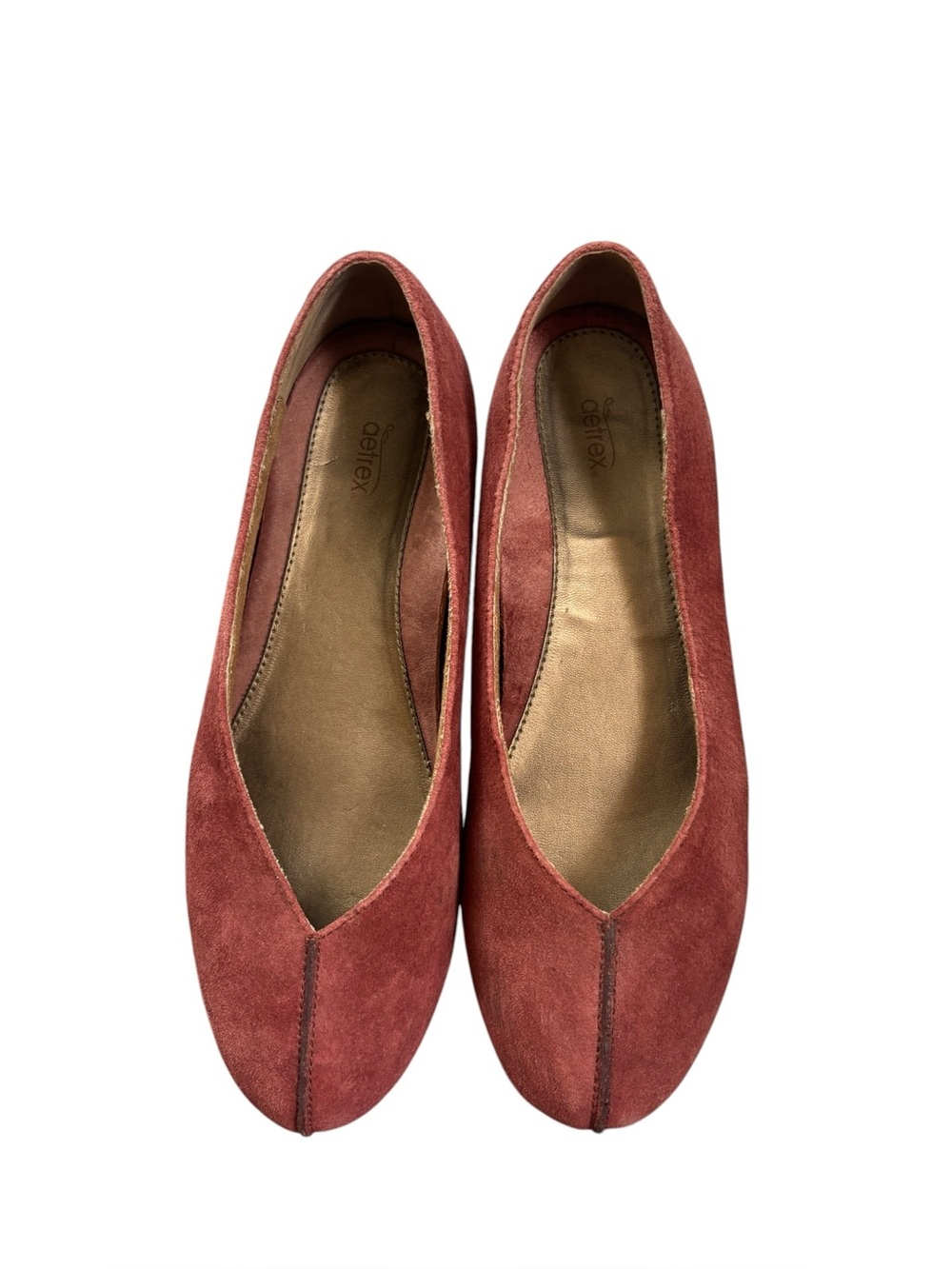 Aetrex Pink Leather Upper Flats Women’s Size 9